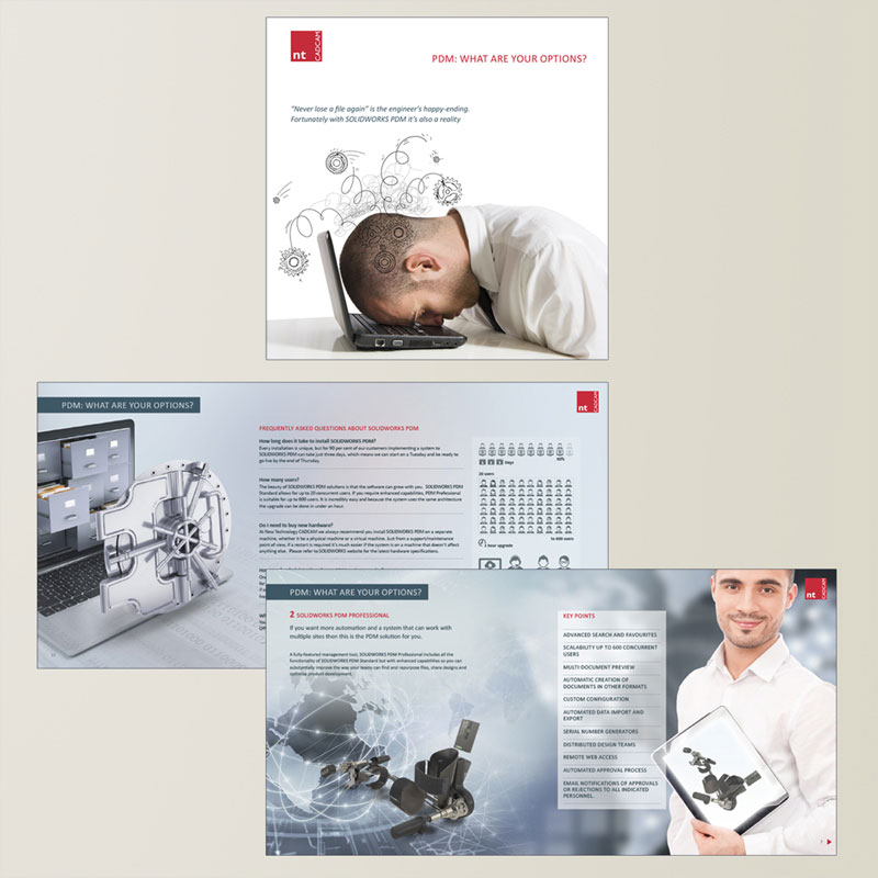 Print Spread examples - NT CAD CAM - marketing literature