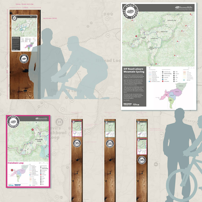 Surrey Hills Cycle Route and Way Markers
